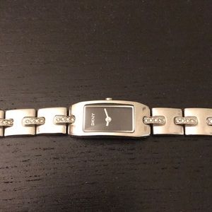 DKNY Stainless Steel and Swarovski watch